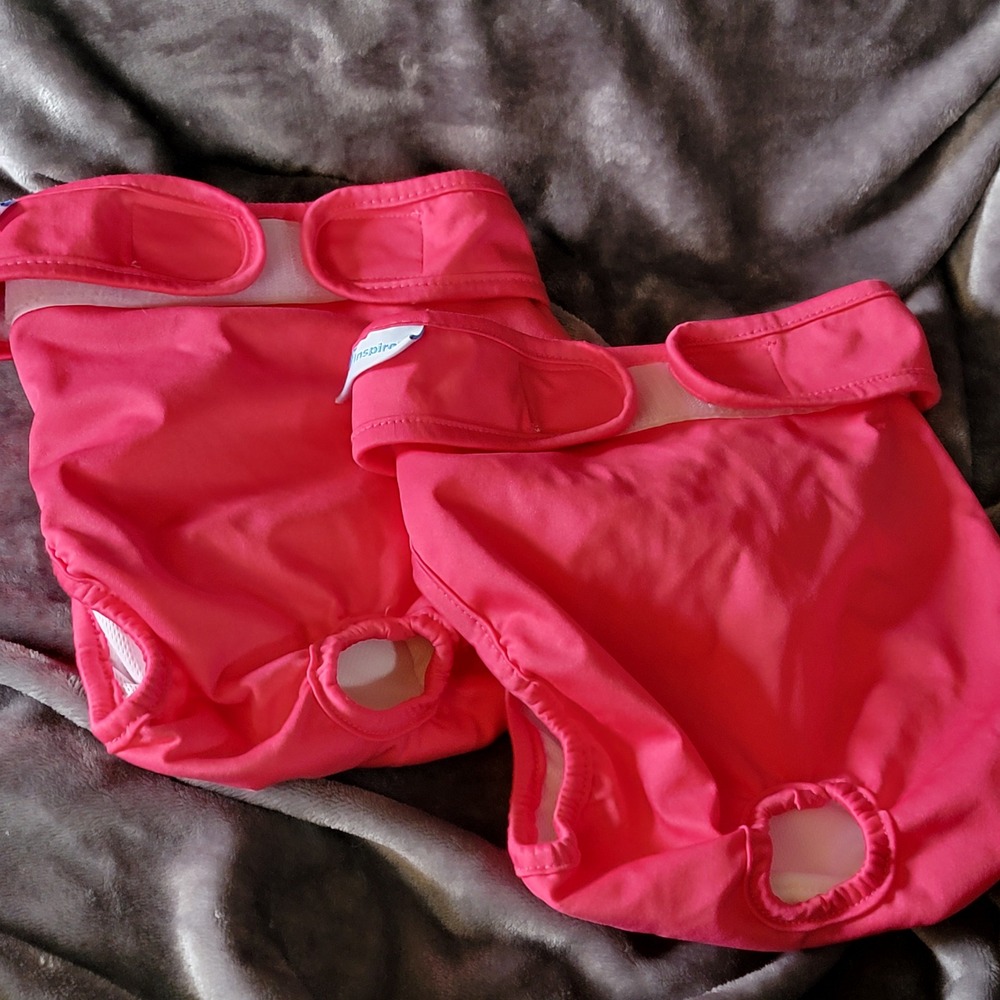 Paw Inspired Reusable Dog Diapers Female Large Pink Excellent Washable 2pk